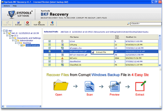 windows corrupt backup files software, bkf repair tool, repair bkf file, restore bkf file in windows 7
