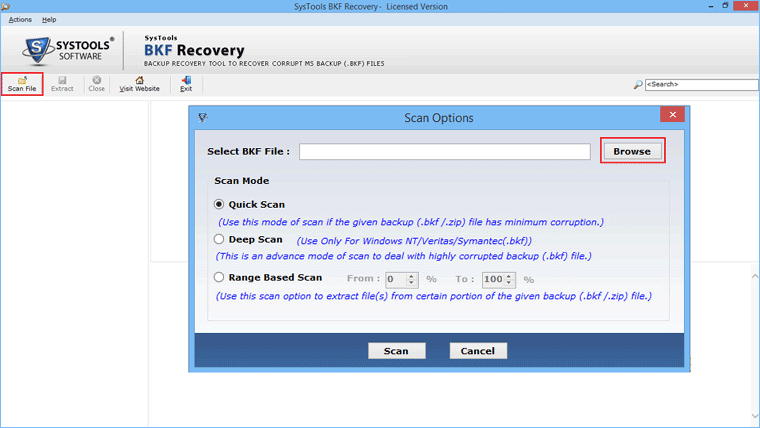 recovery bkf